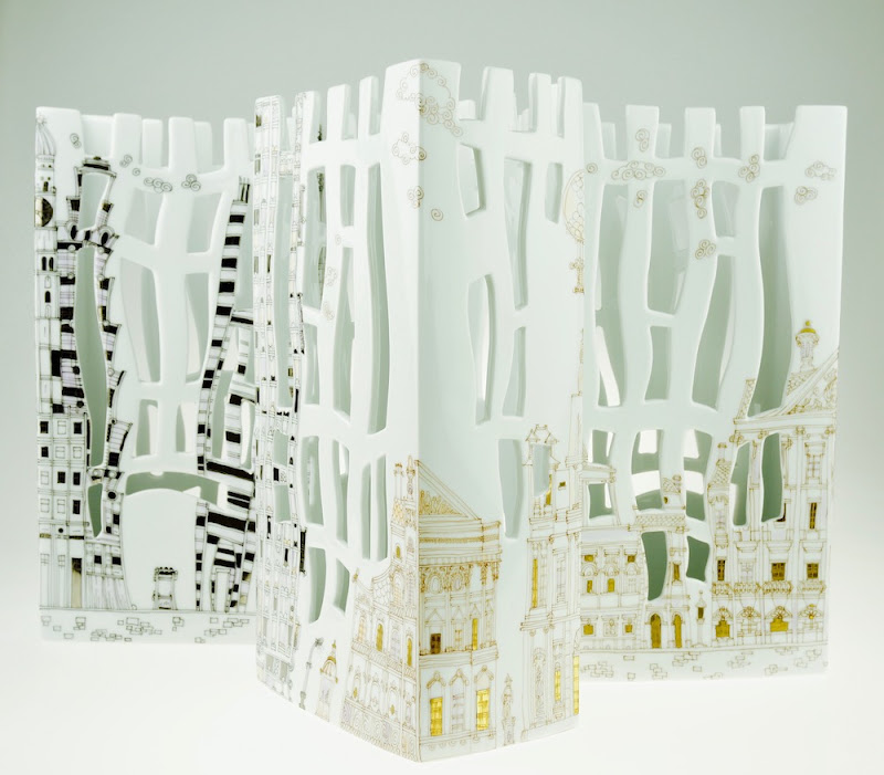 Vazen "City" New York & Budapest by Herend