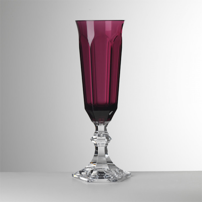 Champagneflute "Dolce Vita" Robijnrood Acryl by Mario Luca Giusti